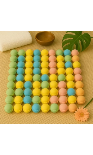 100 Adet 45 gram Nem Bombası – Cildi Nemlendiren ve Besleyen Banyo Bombası