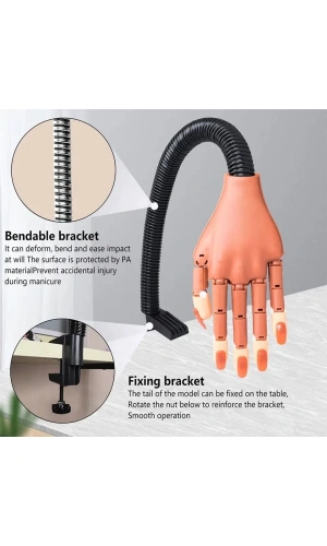 Profesyonel Esnek Sabitlenebilir Manikür Eğitim Eli