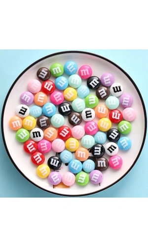 Renkli 3D Şeker Görünümlü Charm Tırnak Süsü – 5 Adet