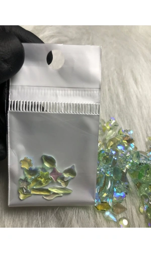 Holografik 3D Karışık Şekilli Nail Art Taşları