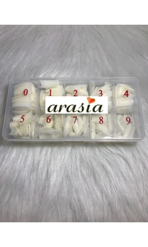 Yarım Ay Kemik Renk Tips – 10 Boy Seçeneği - 500 Adet