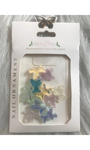 Renkli Şeffaf Ayıcık Charm Nail Art Dekorasyonu - 10 Adet