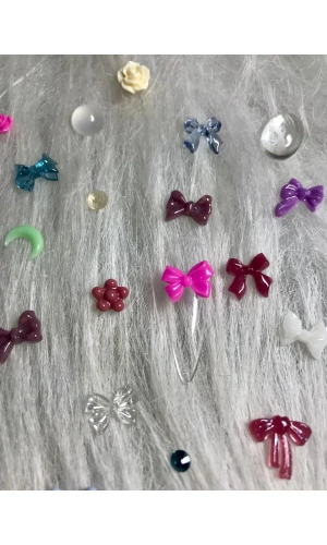 Karışık Figürlü Nail Art Charm Seti - 20 Adet