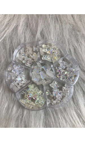 Hologramlı Karışık Figürler Nail Art Charm Seti