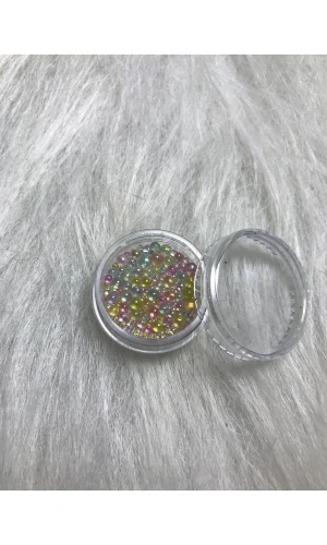 Renkli Minik Toplar Nail Art Boncukları