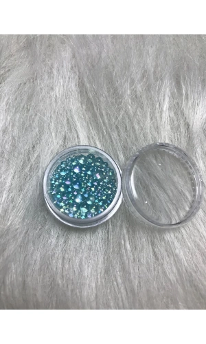 Mavi Minik Toplar Nail Art Boncukları
