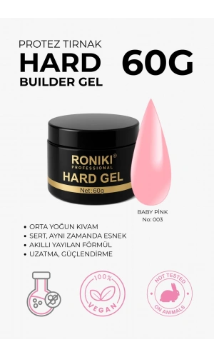 Roniki Professional Builder Jel Baby Pink 003 – 60g Protez Tırnak Yapı Jeli