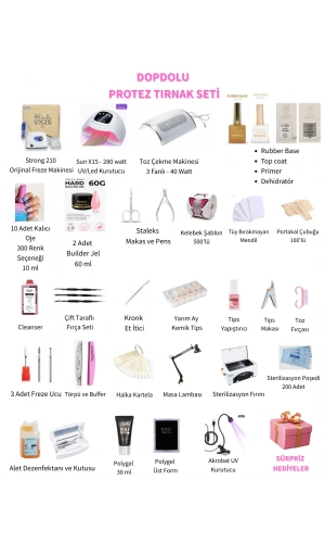 Dopdolu Protez Tırnak Seti