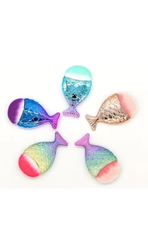 Balık Kuyruğu Toz Fırçası – Nail Art Temizleme ve Sim Tozu Fırçası - 1 Adet