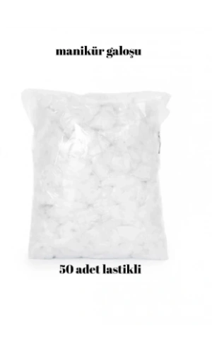 Tek Kullanımlık Lastikli Manikür Galoşu (50 Adet)
