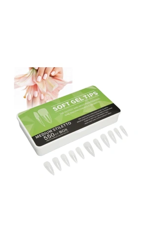 Medium Stiletto Jel Tips – 550 Adet