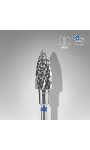 Staleks EXPERT sert alaşım kozalak freze,mavi, çap 6 mm / çalışma kısmı 14 mm