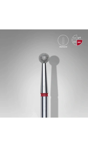 Staleks Elmas Küre Freze, Kırmızı, Çap 3,5 mm