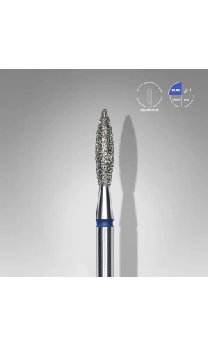 Staleks Elmas Alev Freze, Mavi, Çap 2,1 mm, Çalışma Kısmı 10 mm