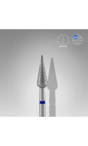 Staleks Elmas Armut sivri Freze EXPERT, Mavi, Çap 5 mm, Çalışma Kısmı 12 mm