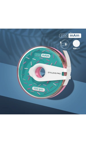 Staleks EXPERT Yedek PapmAm Beyaz Bant Törpü, STALEKS PRO Plastik Bobinde, 100 Grit
