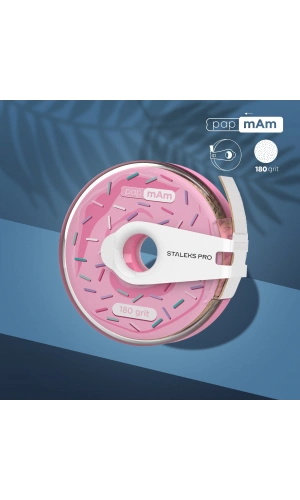 Staleks EXPERT Yedek PapmAm Beyaz Bant Törpü, STALEKS PRO Plastik Bobinde, 180 Grit