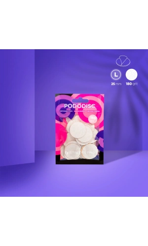 Staleks PODODISC STALEKS PRO L Pedikür Disk İçin Yedek Beyaz Törpüler, 180 Grit (50 Adet)