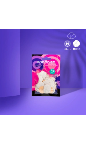 Staleks PODODISC STALEKS PRO M Pedikür Disk İçin Yedek Beyaz Törpüler, 100 Grit (50 Adet)