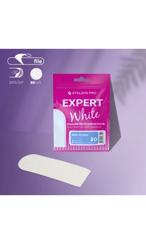Staleks EXPERT 10 Pedikür Törpü İçin Yedek Beyaz Törpüler, 80 Grit (30 Adet)
