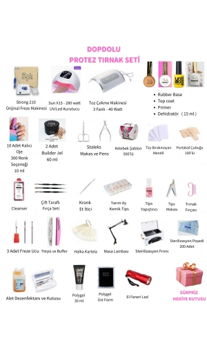 Dopdolu Protez Tırnak Seti