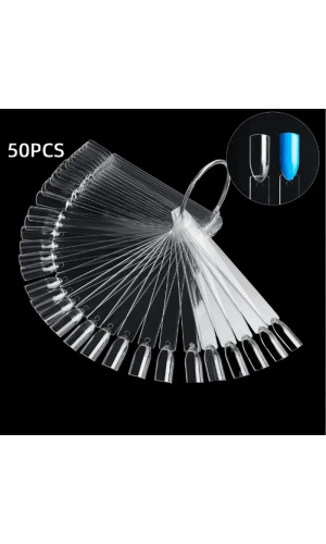 Şeffaf Tırnak Renk Kartelası - 50 Adet