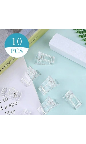 Polijel Mandalı – 10 Adet Şeffaf Sıkıştırma Klipsi