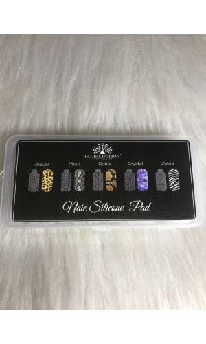 Polijel Silikon Pad Seti – Desenli Nail Art Kalıpları