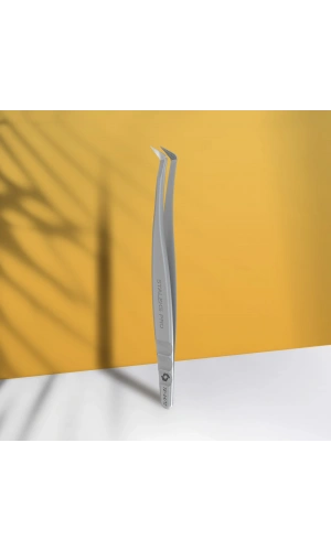 Staleks EXPERT 44 TYPE 12 Profesyonel Çentikli Kirpik Cımbızı (L Şeklinde, 65)