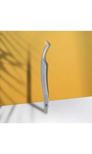 Staleks EXPERT 45 TYPE 2 Profesyonel Çentikli Kirpik Cımbızı (L Şeklinde, 40)