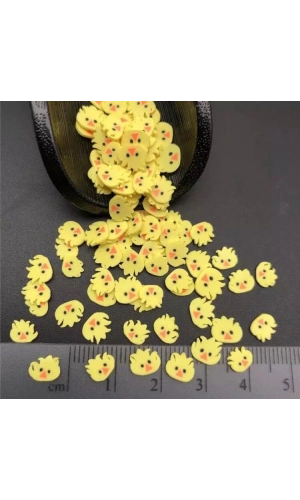 Sevimli Civciv Desenli Nail Art Süsleri