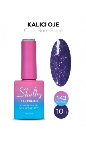 Shelby Kalıcı Oje 143 Simli Parlak Color Base – 10 ml
