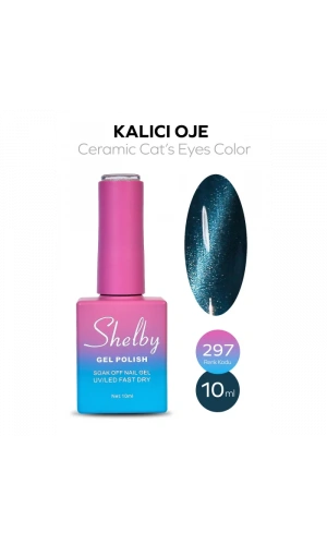 Shelby Kalıcı Seramik Kedi Gözü Oje 297 – Manyetik Efektli UV/LED Uyumlu 10 ml