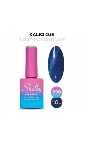Shelby Kalıcı Seramik Kedi Gözü Oje 298 – Manyetik Efektli UV/LED Uyumlu 10 ml