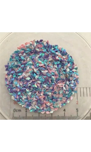 Pastel Holografik Elmas Nail Art Süsleri – Parlak ve Işıltılı