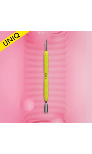 UNIQ 10 TYPE 2 Gummy Sarı Silikon Saplı Tırnak İtici (Dar Yuvarlak Uç ve Eğik Uç)