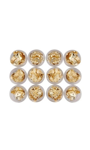 Altın Renk Folyo Seti – 12’li Nail Art Dekorasyonu