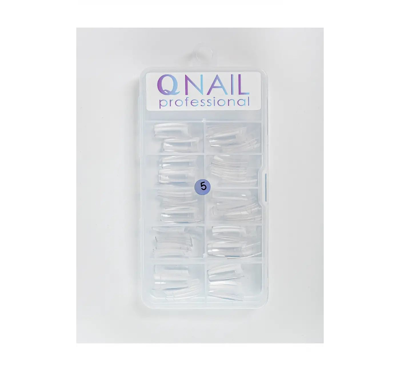 QNAIL PROFESSIONAL 100 lü Tek Numaralı Tips Yarımay Şeffaf Rengi No: 5