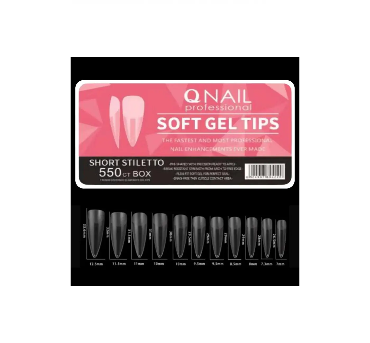 Short Stiletto 550’li Soft Jel Tips Yeni Nesil Protez