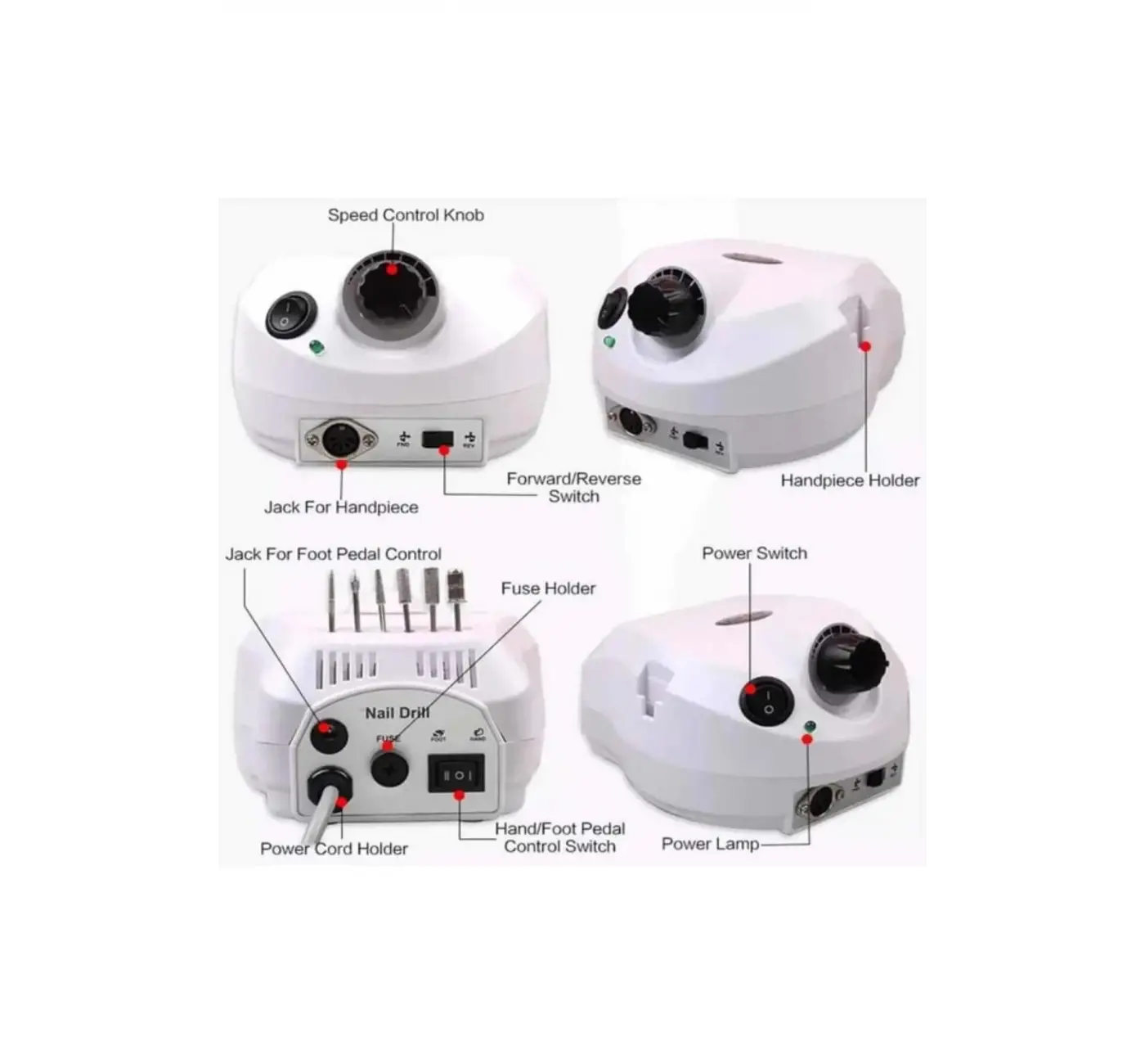 Protez Tırnak Kalıcı Oje Seti (FREZE MAKİNESİ + X15 UV/LED OJE KURUTUCU + TOZ TOPLAMA 3 FANLI)