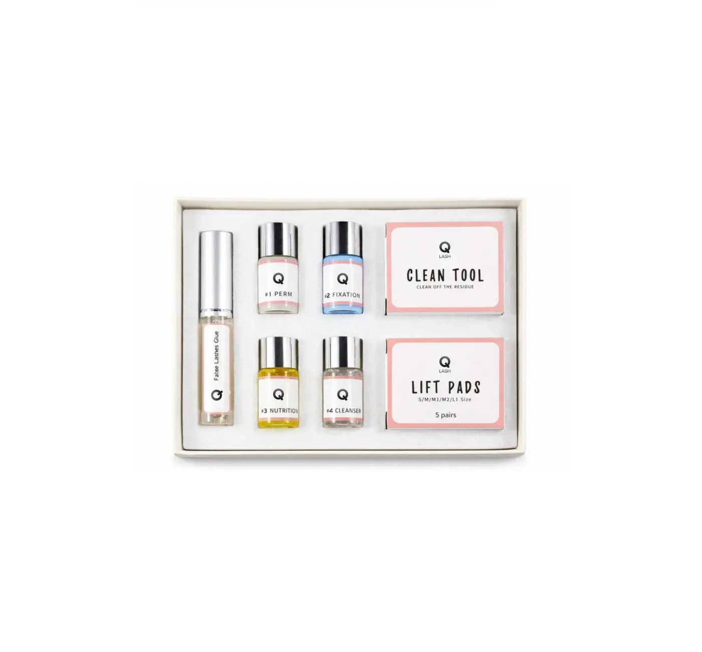 QLASH Kirpik Lifting Seti Yapıştırıcılı 10ml Lash Lift, Kaş & Kirpik Perma Seti Full Set