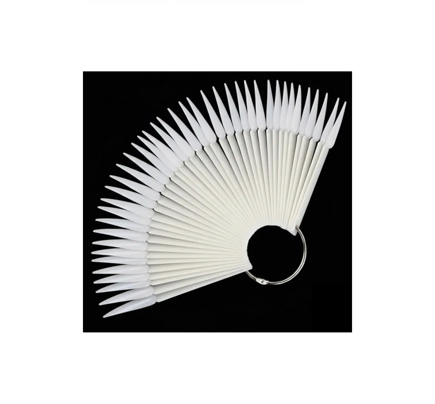 QNAIL PROFESSIONAL 50li kemik renk stiletto kartela