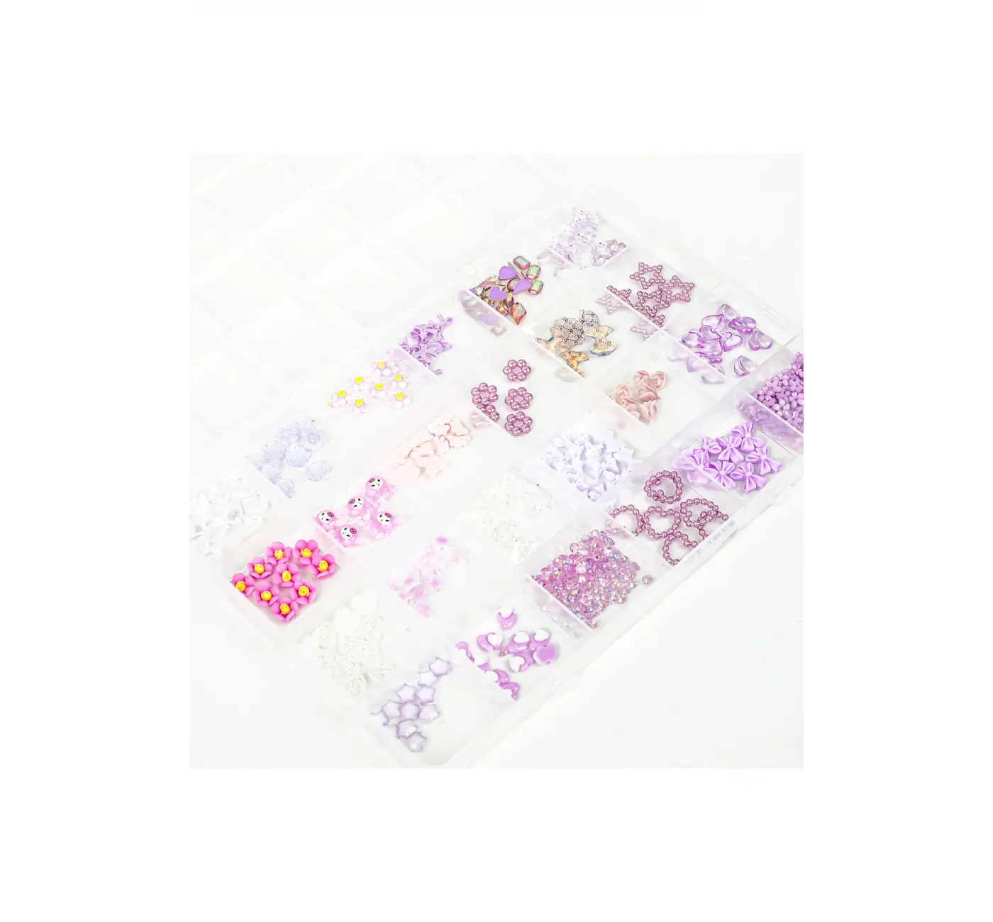 QNAİL PROFESSİONAL Renkli Tırnak Taşı Seti 24’lü Nail Art Süsleme Parlak Kristal Boncuk Seti QA-301
