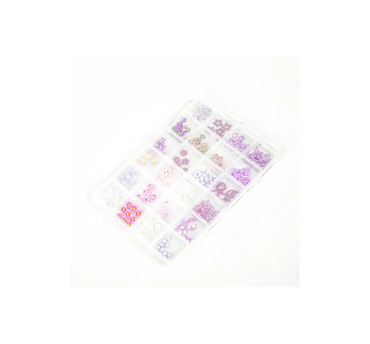 QNAİL PROFESSİONAL Renkli Tırnak Taşı Seti 24’lü Nail Art Süsleme Parlak Kristal Boncuk Seti QA-301