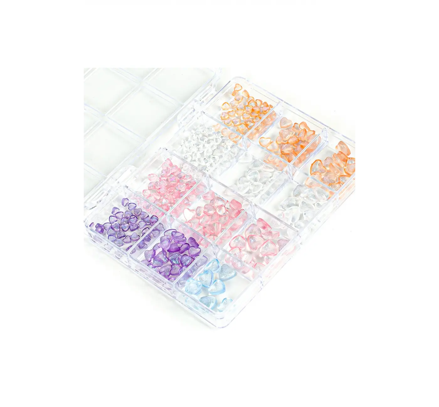 Renkli Tırnak Taşı Seti 12Li Nail Art Süsleme Parlak Kristal Boncuk Seti QA-207