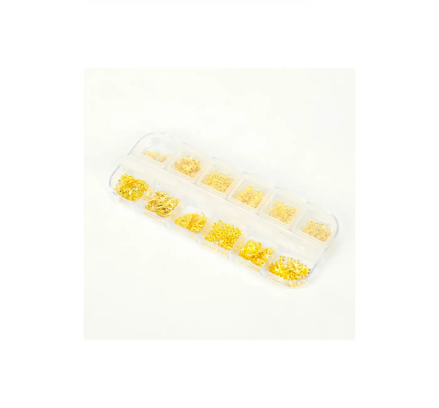 Renkli Tırnak Taşı Seti 12Li Nail Art Süsleme Parlak Kristal Boncuk Seti Charm QA-101