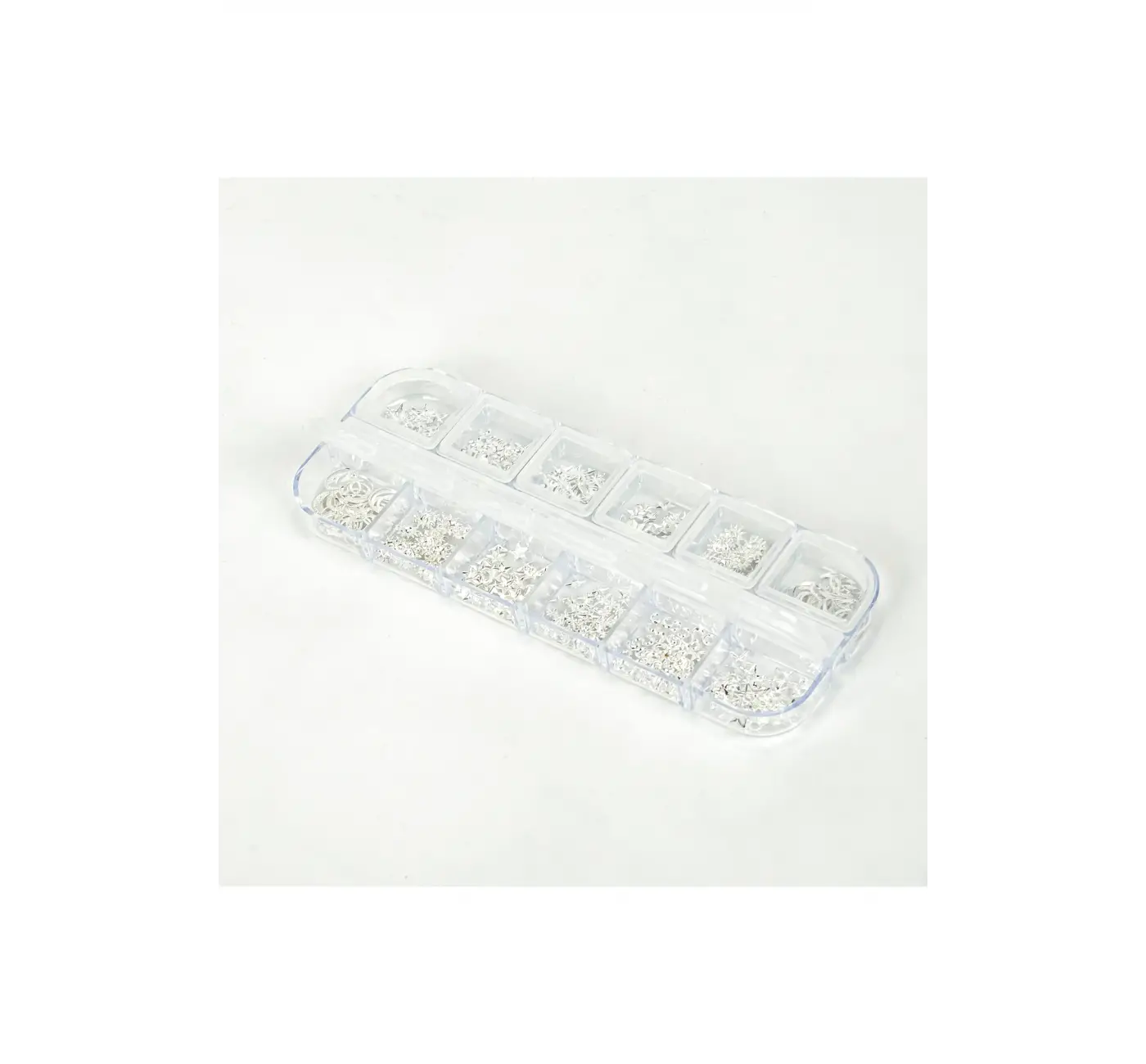 Renkli Tırnak Taşı Seti 12Li Nail Art Süsleme Parlak Kristal Boncuk Seti QA-102