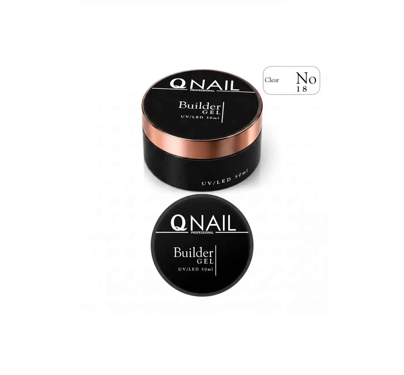 Builder Gel 50 ml Protez Tırnak Jeli UV LED Uzatma Güçlendirme Profesyonel Jel NO:18 Clear