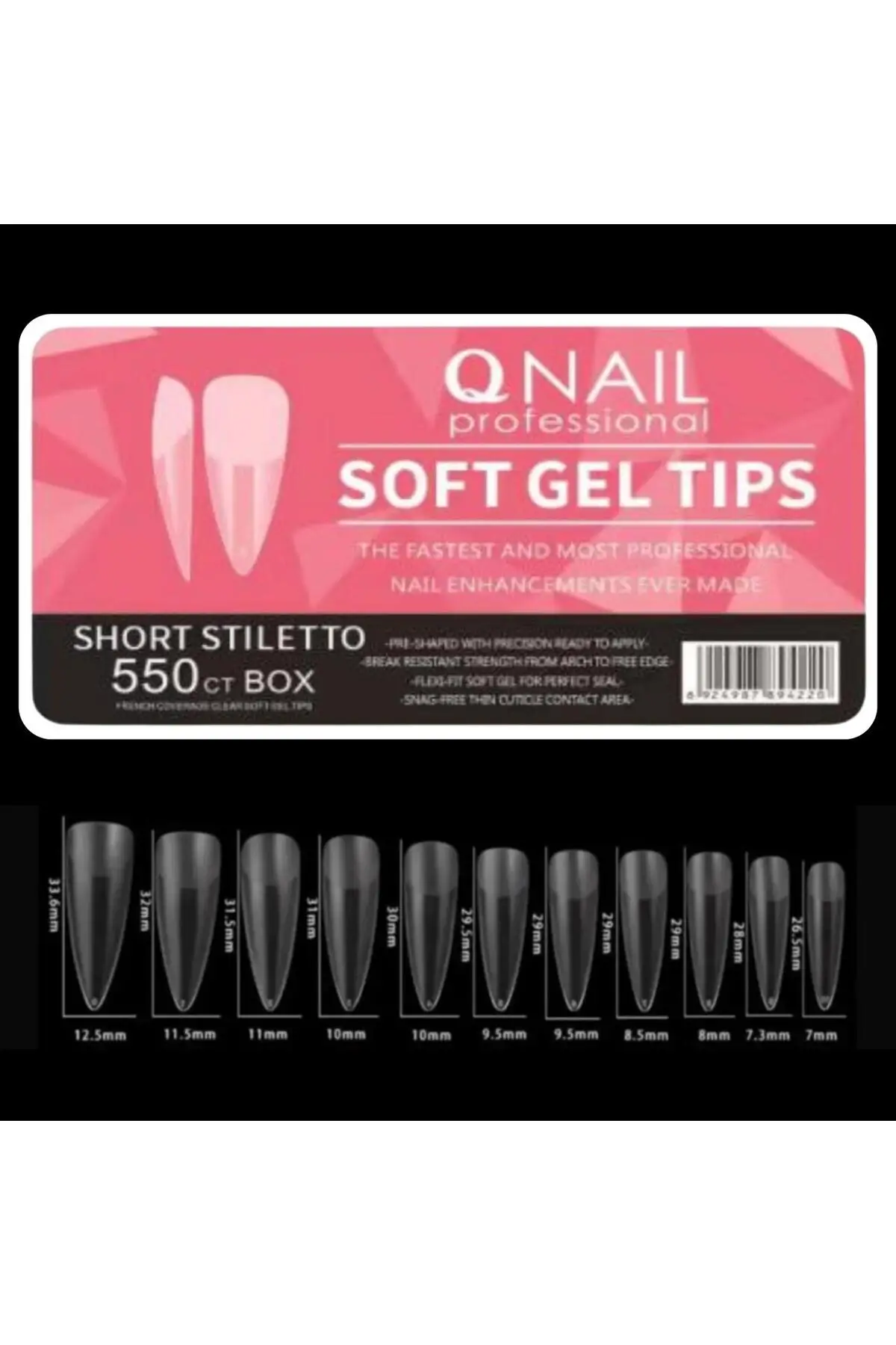 Short Stiletto 550’li Soft Jel Tips Yeni Nesil Protez