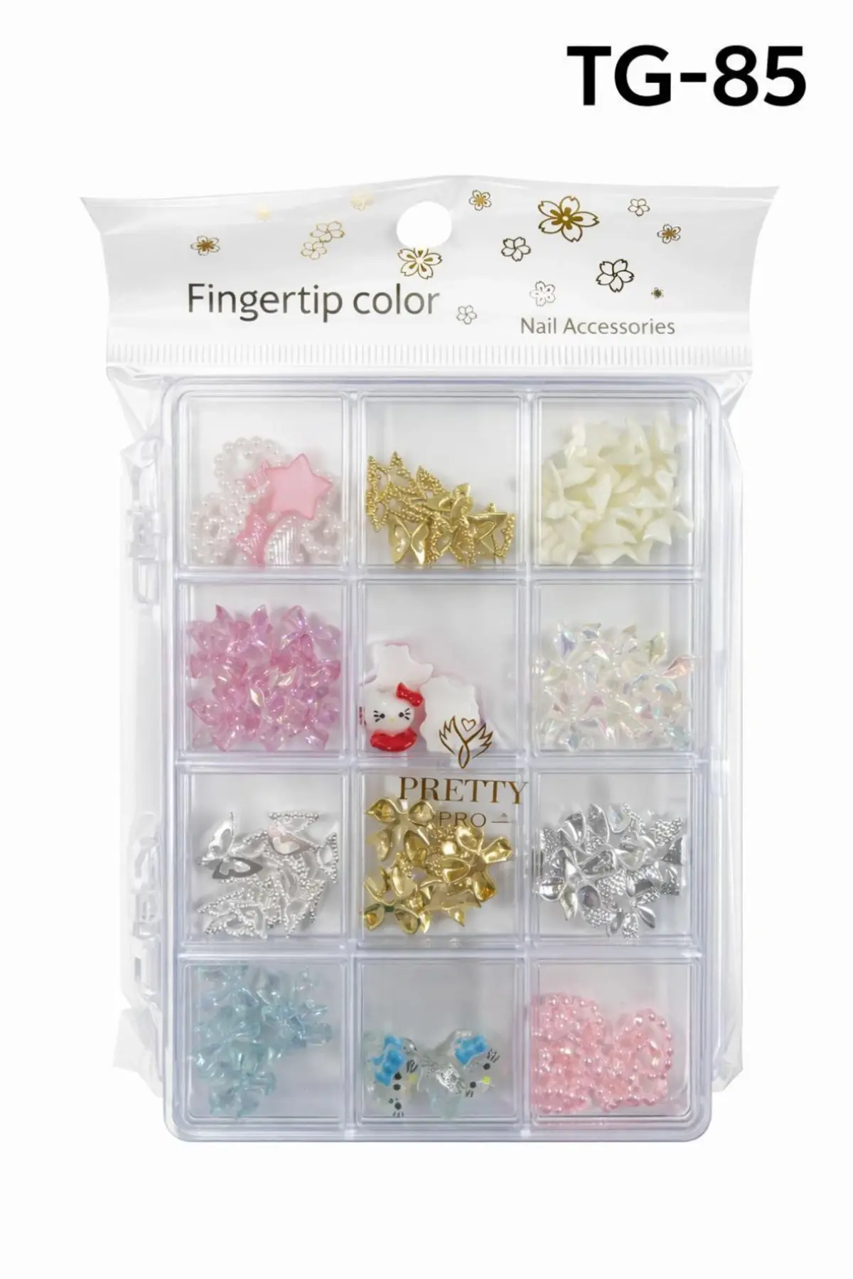 Charm 3D Tırnak Süsleme Protez Tırnak Nail Art Süsleme Karışık Desenli TG-85
